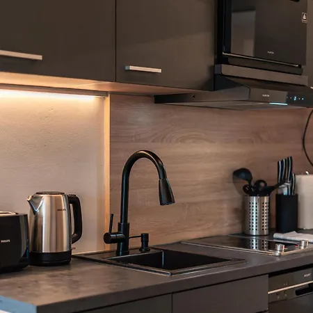 아파트 Crest - Riverside Lofts Mit Parken I Balkon I Kueche I Regendusche *