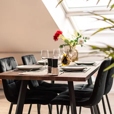 Crest - Riverside Lofts Mit Parken I Balkon I Kueche I Regendusche